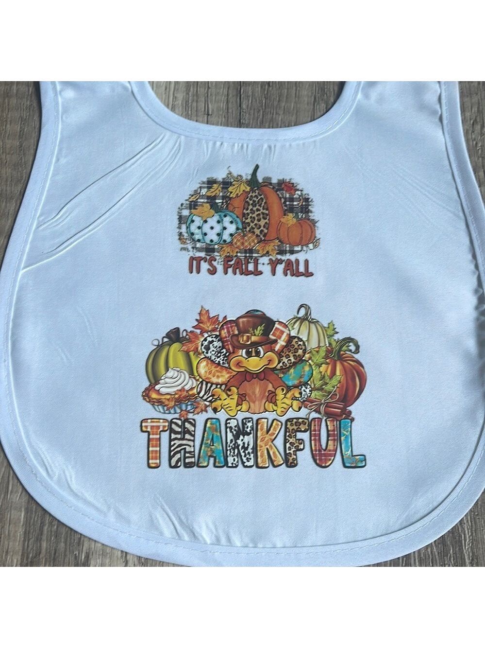 Fall Thankful Turkey Baby Feeding Bib